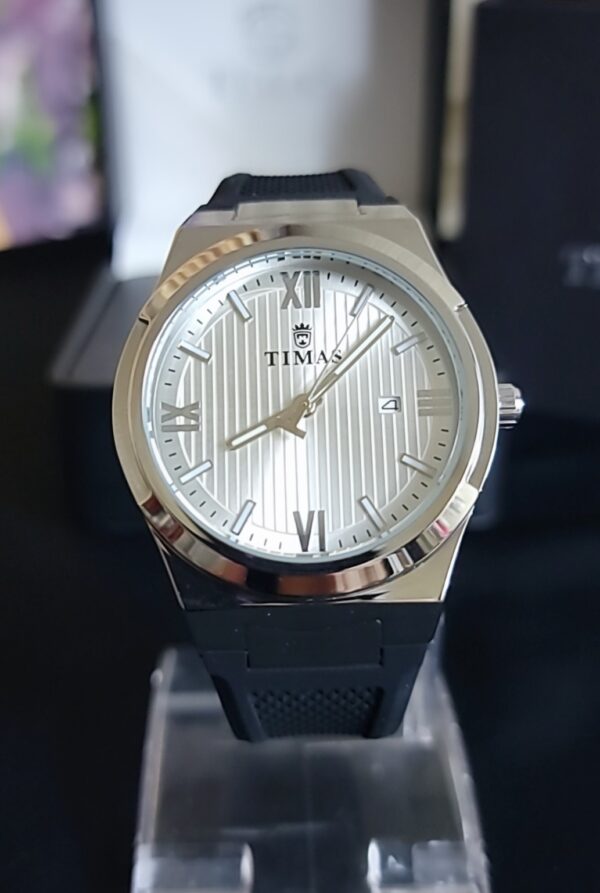 Timas Classic Watch with Date Display and Black Strap