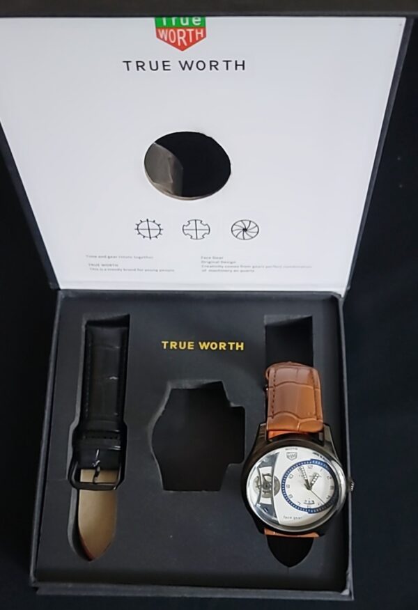 True Worth Luxury Watch with different Roman Dial and Dual Strap - Image 6