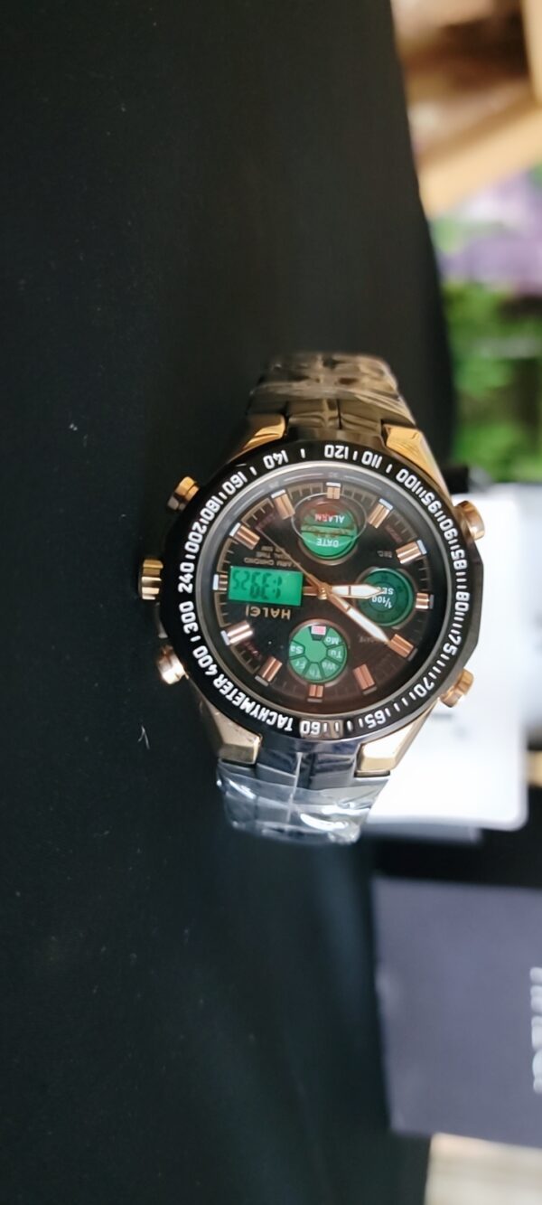 HALEI Multifunctional Chronograph Watch with Digital and Analog Display - Image 6