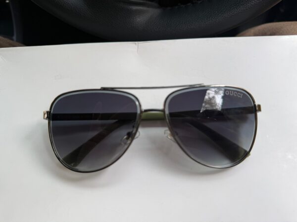 Premium Aviator Sunglasses with Black Frame and Gradient Black Lenses - Image 5