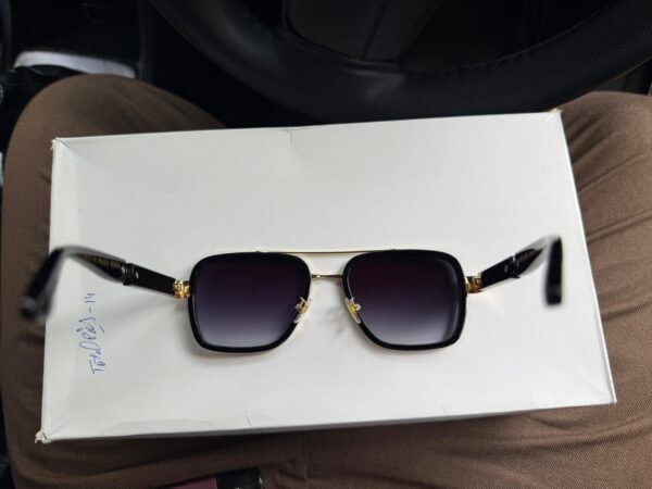 Prada Design Men's Luxury Sunglasses – Black and Gold - Image 3