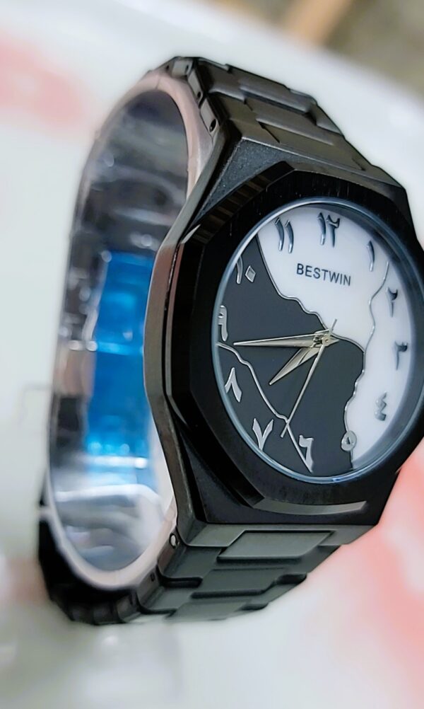 Bestwin Black & White Dial Wristwatch with Arabic Numerals - Image 3