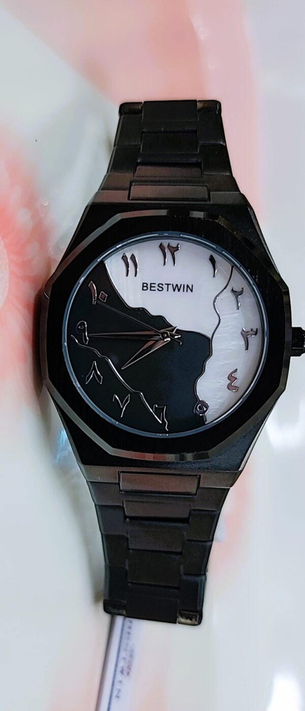 Bestwin Black & White Dial Wristwatch with Arabic Numerals - Image 2